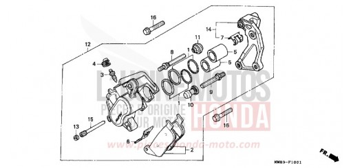 VORDERRAD-BREMSSATTEL (VT1100CR) VT1100CR de 1994